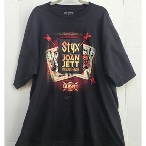 Styx & Joan Jett & The Blackhearts 2018 Tour Tee • Classic Rock Shirt Men's 3X